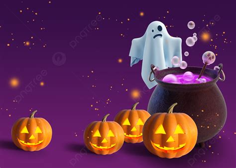 Halloween Pumpkin Decoration Ghost Background Halloween Background