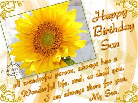 Happy Birthday To A Wonderful Son Birthday Wishes Happy Birthday