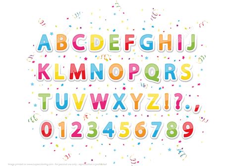 Application intended for children as for the parent, alphabet and numbers is above all a support to help learning letters, numbers, as well as dice . Printable Stickers of English Alphabet Letters and Numbers ...