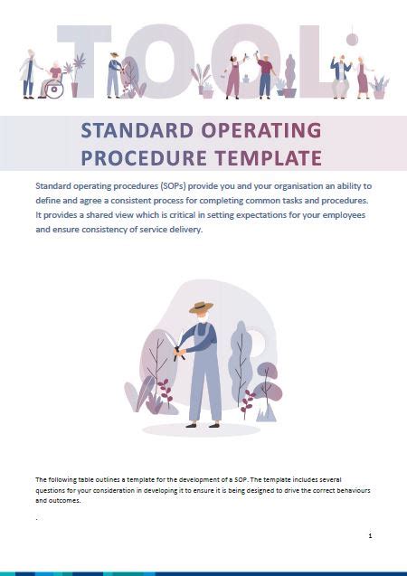 Standard Operating Procedure Template Australian Government