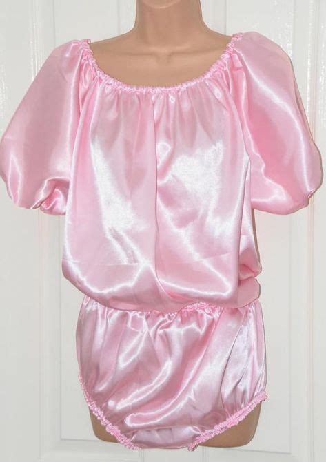 Fi 216 Adult Baby Satin Rompers All In One Teddy Silky Etsy