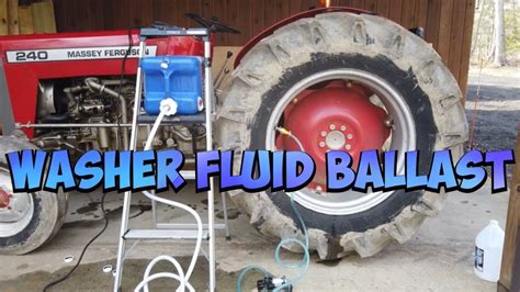 Then i just hook my waterhose to fitting that reduces to 1/4 npt you can get for $3 from home depot or any hardware store. Tractor Tire Ballast with Washer Fluid - YouTube