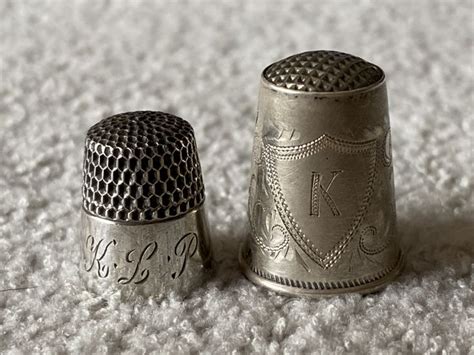 Thimbles Found With My Initials On Them Thimbles Thimble Art Pin