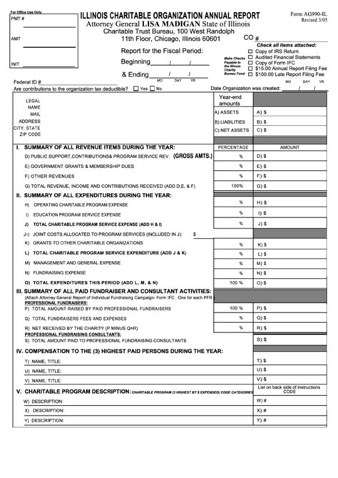In order to make changes to your ca personal income tax return related to removing the $800 annual tax, you would go under the ca state income tax section and make an no, the annual tax is not deductible. Form Ag990-Il - Illinois Charitable Organization Annual ...