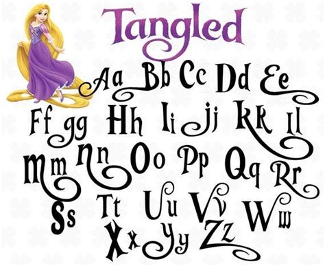 Princess Font Svg Disney Princess Font Svg Tangled Font Svg Cursive