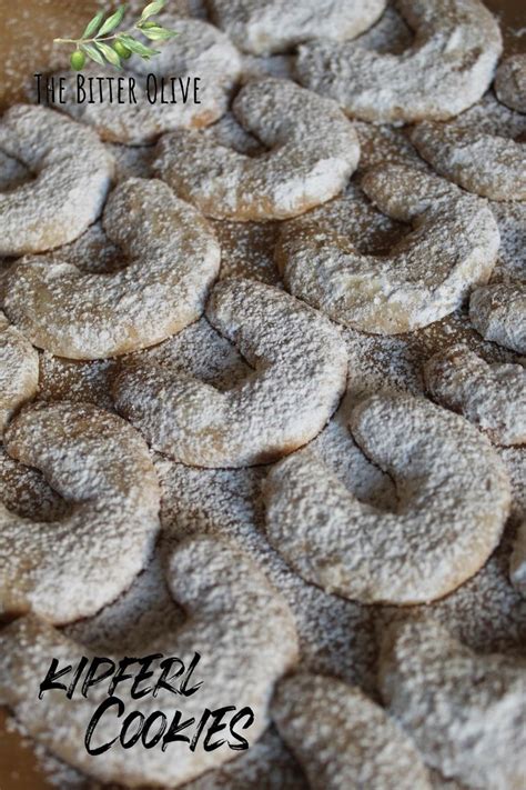If desired, the two ends of the kipferl can be dipped in warm chocolate and then left to cool. Vanilla Kipferl (Austrian Christmas Cookies) - The Bitter Olive | Recipe | Cookies, Christmas ...
