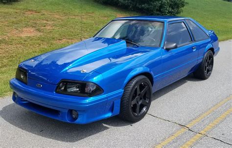 Blue Mustang Lx 50 Hatchback Mustang Lx Blue Mustang Ford Mustang Car