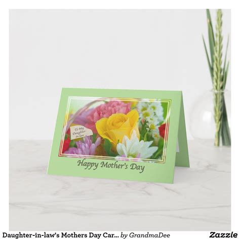 Daughter In Laws Mothers Day Card With Flowers Mothers Day Cards Happy Mothers Day Friend