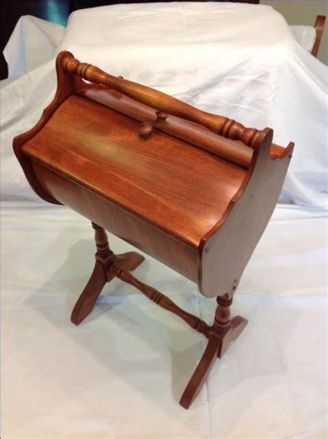 Sold Beautiful Vintage Walnut Wooden Sewing Stand Vintage Sewing
