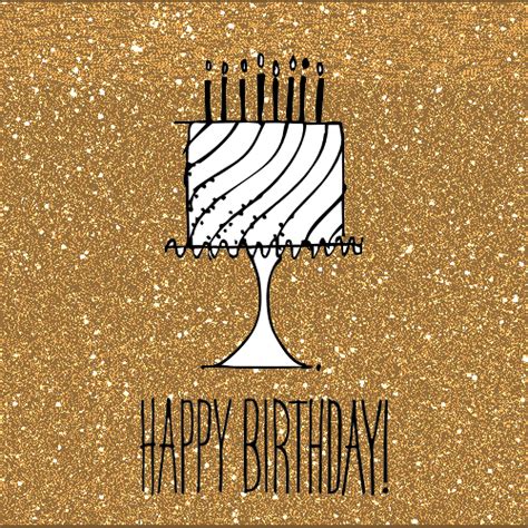Happy Birthday Cake On Gold Glitter Birthday Wishes  Happy 50th