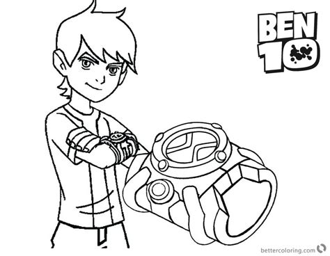 Free printable ben 10 coloring pages for kids. Ben 10 Coloring Pages and his bracelet - Free Printable ...