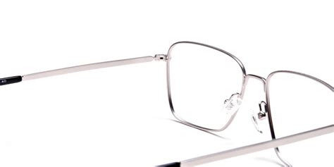 Silver Frame Glasses In Metal Square Wayfarer Alfred Pb3