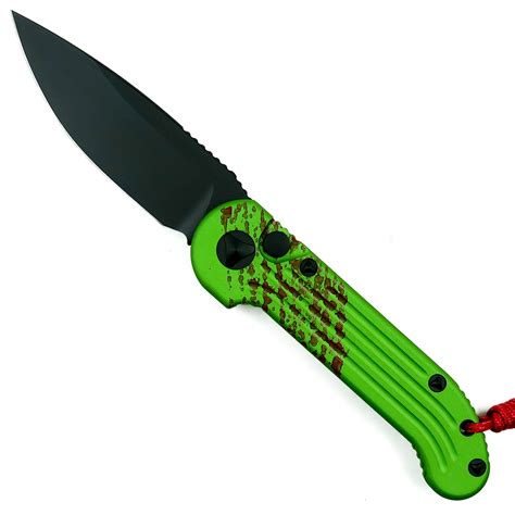 Microtech Zombie Ludt Auto Knife Black Blade Bladeops