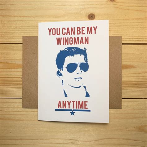 Top Gun Card You Can Be My Wingman Anytime Etsy