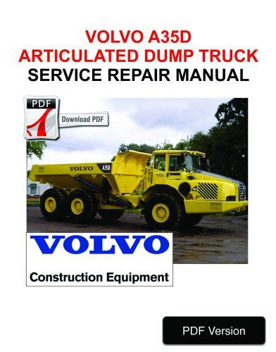 Buy Volvo A35d Articulated Dump Truck Service Repair Manual In