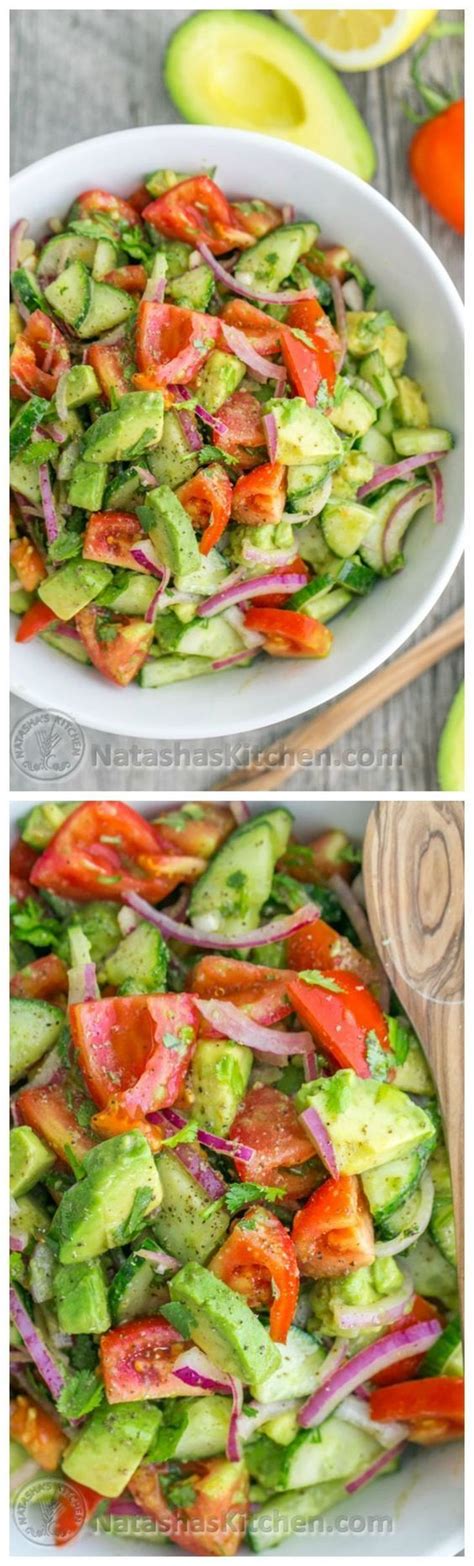 Red onion and celery add some crunch, while lemon juice gives it some zing. This Cucumber Tomato Avocado Salad recipe is a keeper ...