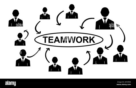 Illustration Of A Teamwork Concept Stock Photo Alamy