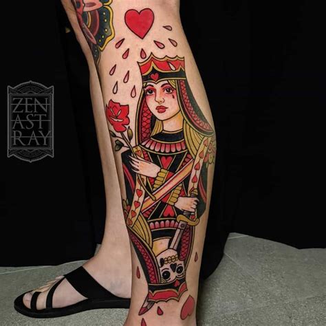 Top 57 Best Queen Of Hearts Tattoo Ideas 2021 Inspiration Guide