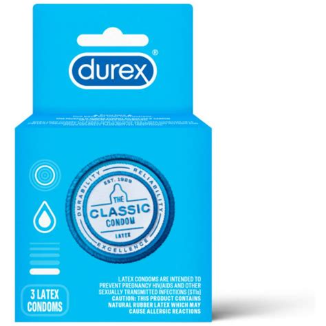 Durex Classic Xxl Condoms 3 Ct