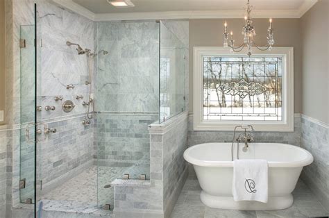 Cellular vinyl chair rail moulding. columbus leaded glass windows bathroom traditional with ...
