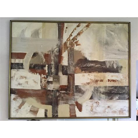 Large Abstract Mid Century Modern Oil Painting By Lee Reynolds Chairish