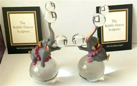 Disney Fantasia 2 Bubble Dancer Elephants Lead Crystal Franklin Mint