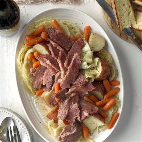 easy corned beef and cabbage recipe taste of home