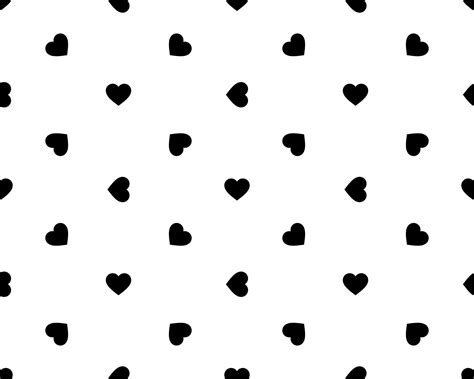 Heart Pattern Wallpaper Black And White