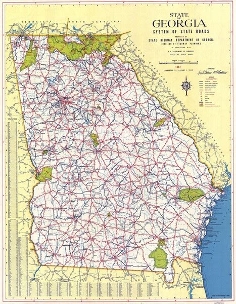 Georgia state map with counties. Georgia Road Map - Georgia • mappery