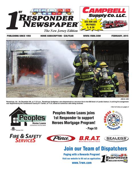 1st Responder New Jersey February Edition By Belsito Communications Inc