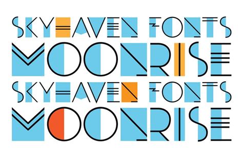 That is, there is no projecting lines or curls at the ends of a. Moonrise Font | dafont.com (With images) | Art deco font ...