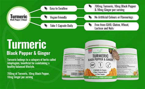 365 Turmeric Black Pepper And Ginger Capsules High Strength Turmeric