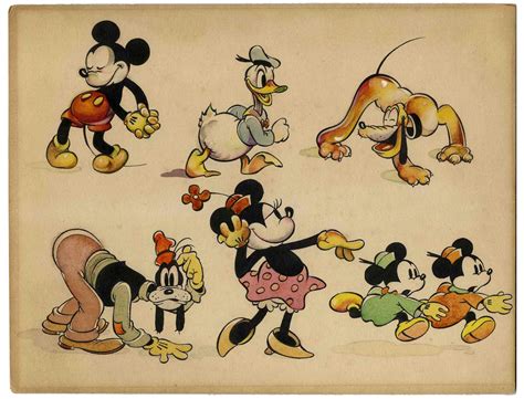 Some Classic Disney Characters Old Disney Vintage Disney Disney Art