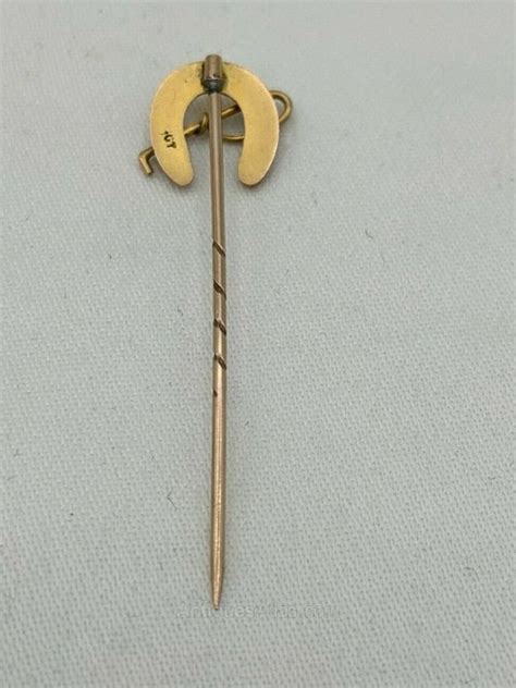 Antiques Atlas Victorian 9ct Gold Horseshoe Stick Pin C1890
