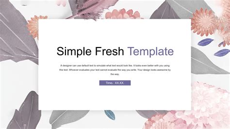 Ppt Of Simple Fresh Report Pptx Wps Free Templates