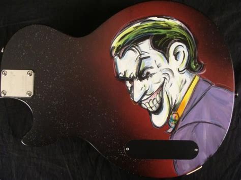 Duerrstein Orig Painted Batman Joker Superhero Guitar