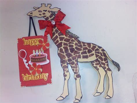 Friend Loves Giraffes So I Made Her A Special Birthday Card Special