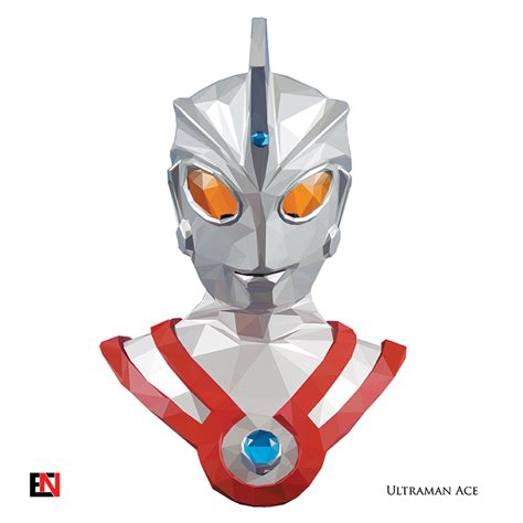 Low Polygon Portrait Ultraman Ace By Mietony On Deviantart