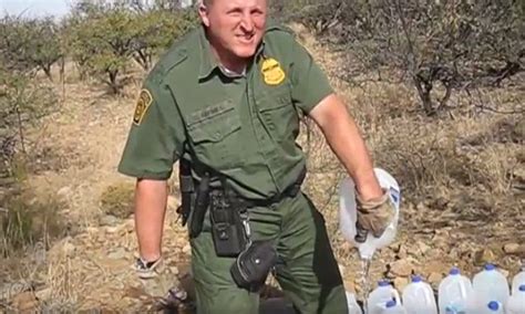Border Patrol Agents Destroying Water Left For Migrants