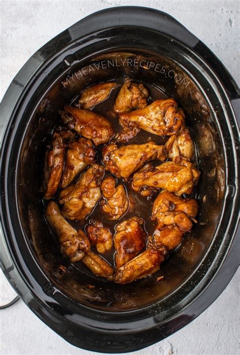 Slow Cooker Teriyaki Chicken Wings My Heavenly Recipes