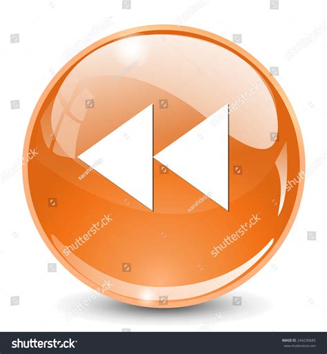 Rewind Button Icon Stock Vector Royalty Free 244230685 Shutterstock