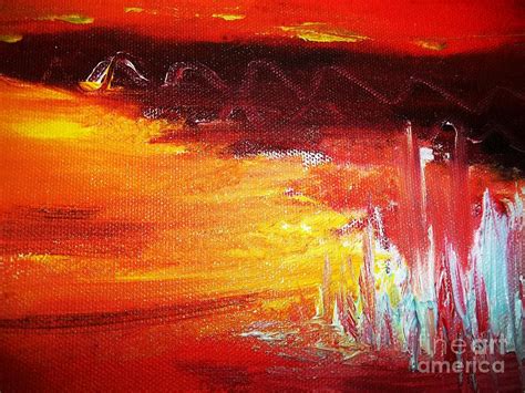 Forest Fire Abstract Painting By Rhonda Lee Fine Art America