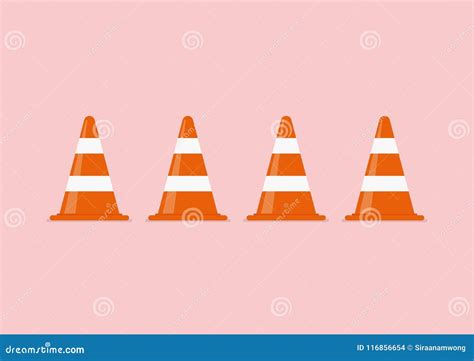 Traffic Cones Vector Illustration Stock Vector Illustration Of Icon