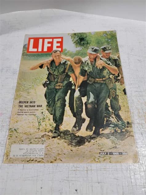 Life Magazine July 2 1965 Vietnam War Marine Evacuated During Patrol