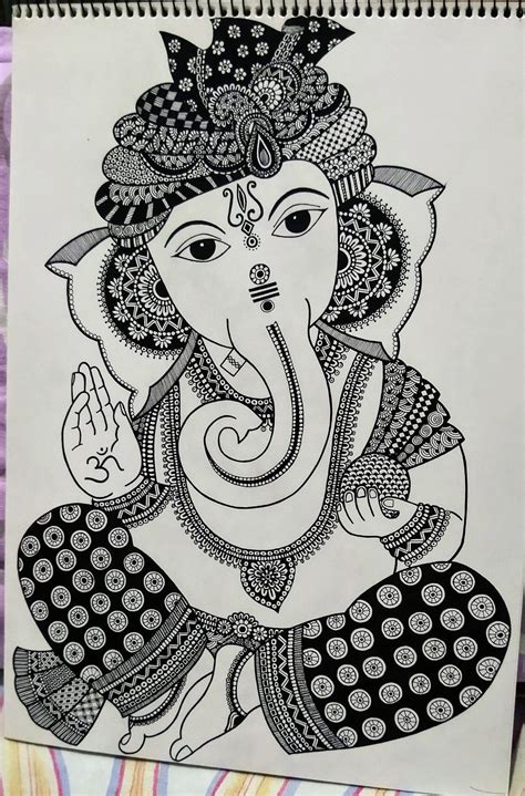 How To Draw Ganesh Ji Easy Step By Step Ganesh Drawing Simple At