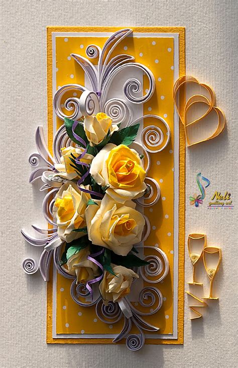 The loose coils can be shaped into teardrop, eye, petal o. Neli Quilling Art: Quilling card - roses