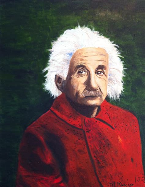 Albert Einstein Original Oil Painting Painting By Marc Mancuso