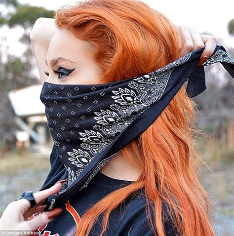 Imogen Anthony Posed In Her Backyard Covering Her Face In A Bandanna Bandana Girl Fashion
