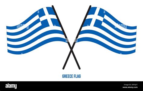 Greece Flag Waving Vector Illustration On White Background Greece