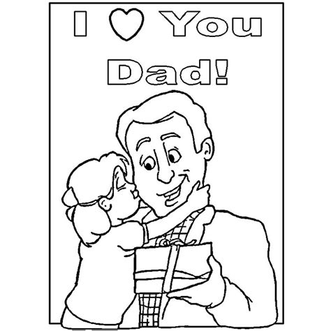 I Love You Dad Coloring
